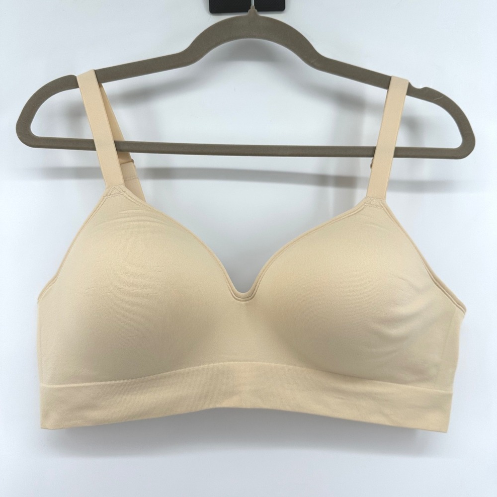Underoutfit Style 467 Comfort Wireless Bra Women XL Beige Extender Comfort